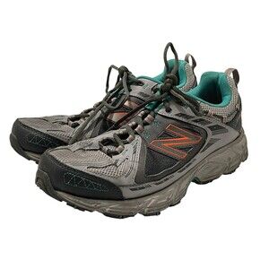 New Balance 510v2 Trail Women Size 10 Running Shoes Memory Foam Gray Orange Teal